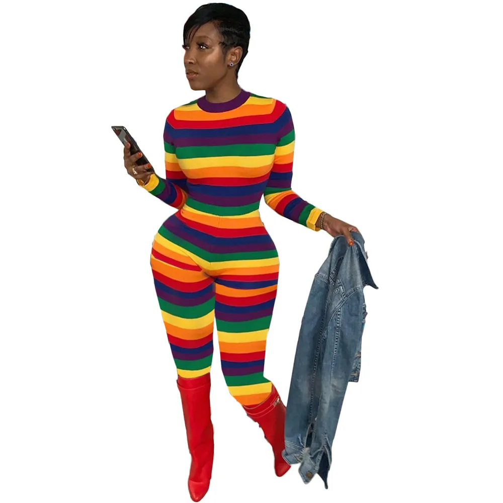 Rainbow romper womens Clearance