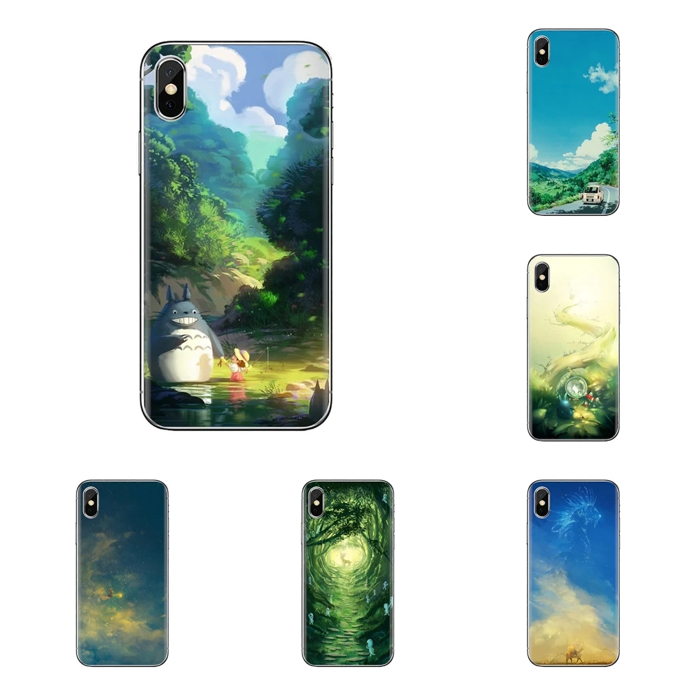 Мягкие прозрачные чехлы для Xiaomi Redmi 4A S2 Note 3 3S 4 4X5 Plus 6 7 6A Pro Pocophone F1 Studio Ghibli |