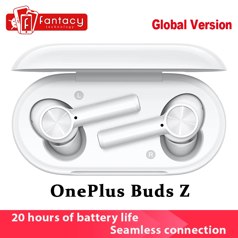 Global Version OnePlus Buds Z Wireless Earphone TWS Bluetooth 5.0 IP55 Water-resistant Earbuds for OnePlus 8T Nord 8 Pro N10