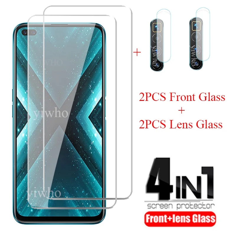 4 In 1 Tempered Glass on For OPPO Realme X3 Super Zoom 6pro 5pro 6i Safety 6 5 Pro X 3 SuperZoom X50 Screen Lens Protectors Film | Мобильные