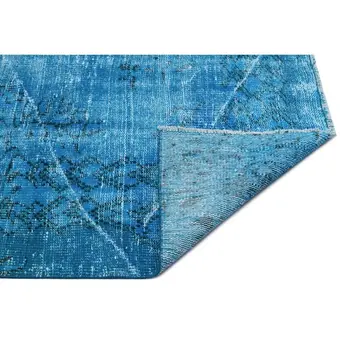 

Handmade Turquoise Vintage Overdyed Turkish Area Rug 180x267 Cm-5'11''X8'9''