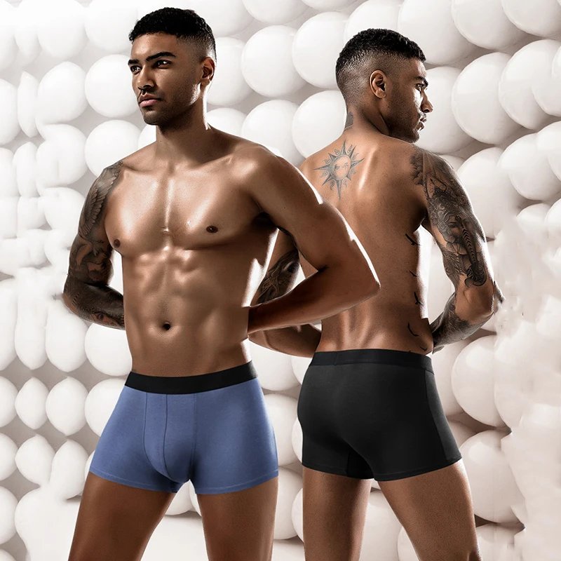 4 Pcs/Lot High-end Good Quality Cotton Men Underwear Soft Comfortable Noble Sexy Men Boxer Briefs men's briefs