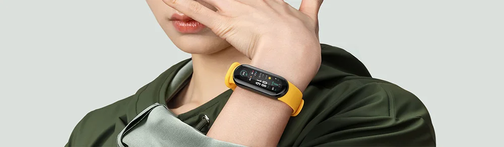 Global Version Xiaomi Mi Band 6 AMOLED Screen Blood Oxygen Fitness Traker Heart Rate 5ATM Waterproof Smart Band 5 Color Bracelet