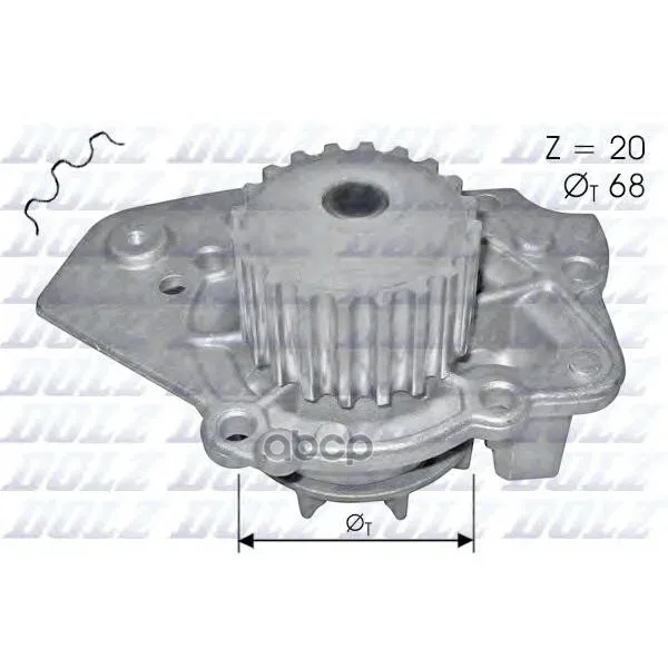Насос Водяной Citroen Xantia/Zx 1.7d/Td-1.9d/Td 88- Dolz арт. N206