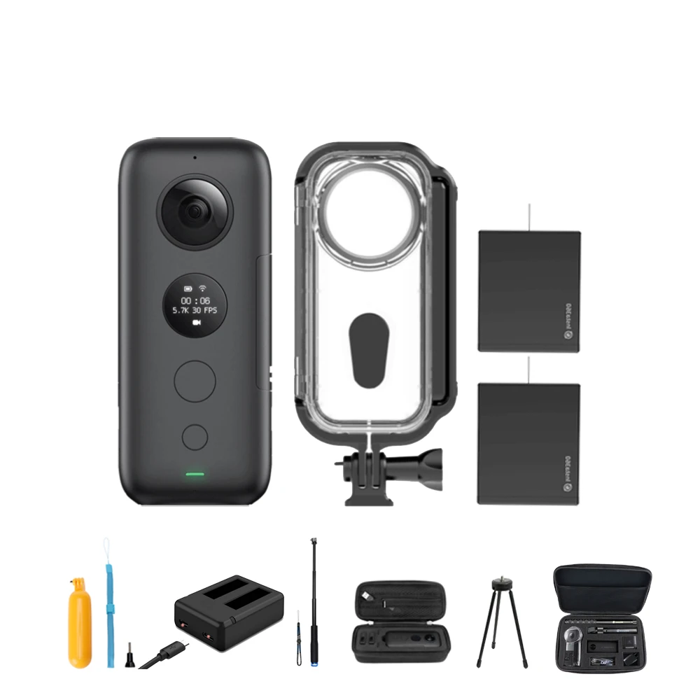 Insta360 ONE X 5,7 K VR 360 панорамная экшн-камера для iPhone и Android insta 360 one x зарядное устройство водонепроницаемый чехол - Цвет: Bundle 6