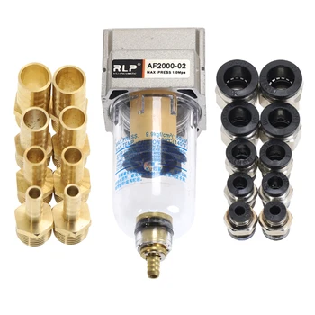 

AF2000-02 Source Processor G1/4" Copper Filter Air Pump Filter Oil Water Separator Pneumatic Components Air Compressor