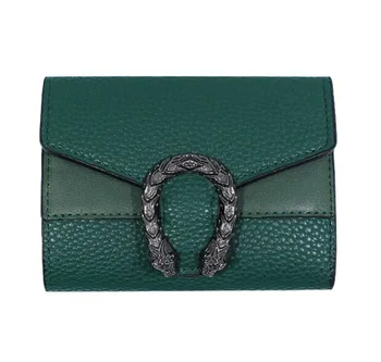 

2020 New Women's Wallet Short Leather Big Stitching Wallet Small Bag Multi-function Multi-card Card Package