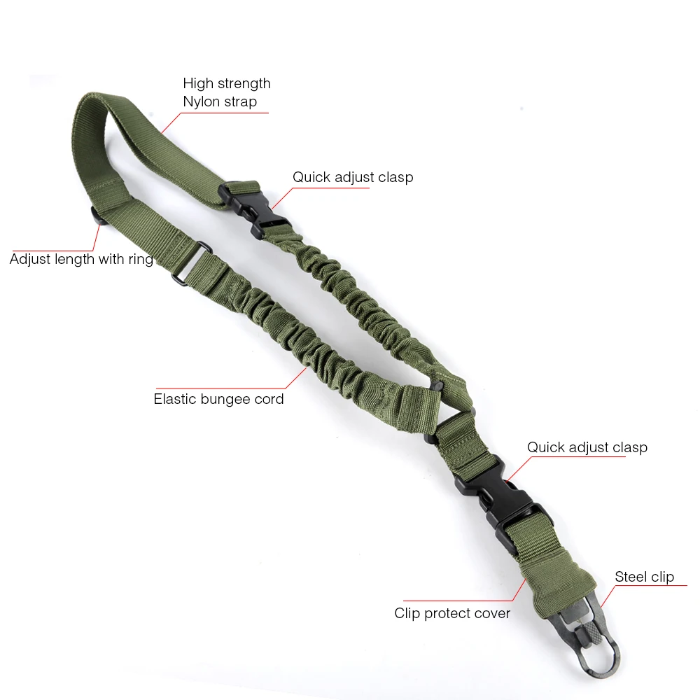 3 цвета Тактический Регулируемый слинг нейлоновый материал эластичный шнур с быстрой регулировкой застежки для аксессуаров охотничьего оборудования