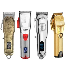 

RESUXI Metal Hair Clipper with LCD display Barber shop Professional Hair Trimmer for men Rechargable Hair Cutting Machine