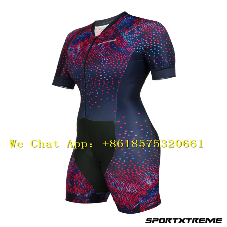 Pro Team триатлонный костюм женский Велоспорт Джерси короткий рукав Skinsuit комбинезон Велосипедное трико Ropa ciclismo набор розовый гель pad