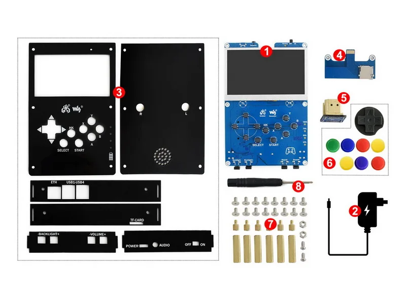GamePi43 Acce EU Европейская версия AccessorBased на Raspberry Pi 4 3 дюймов IPS Дисплей Портативный
