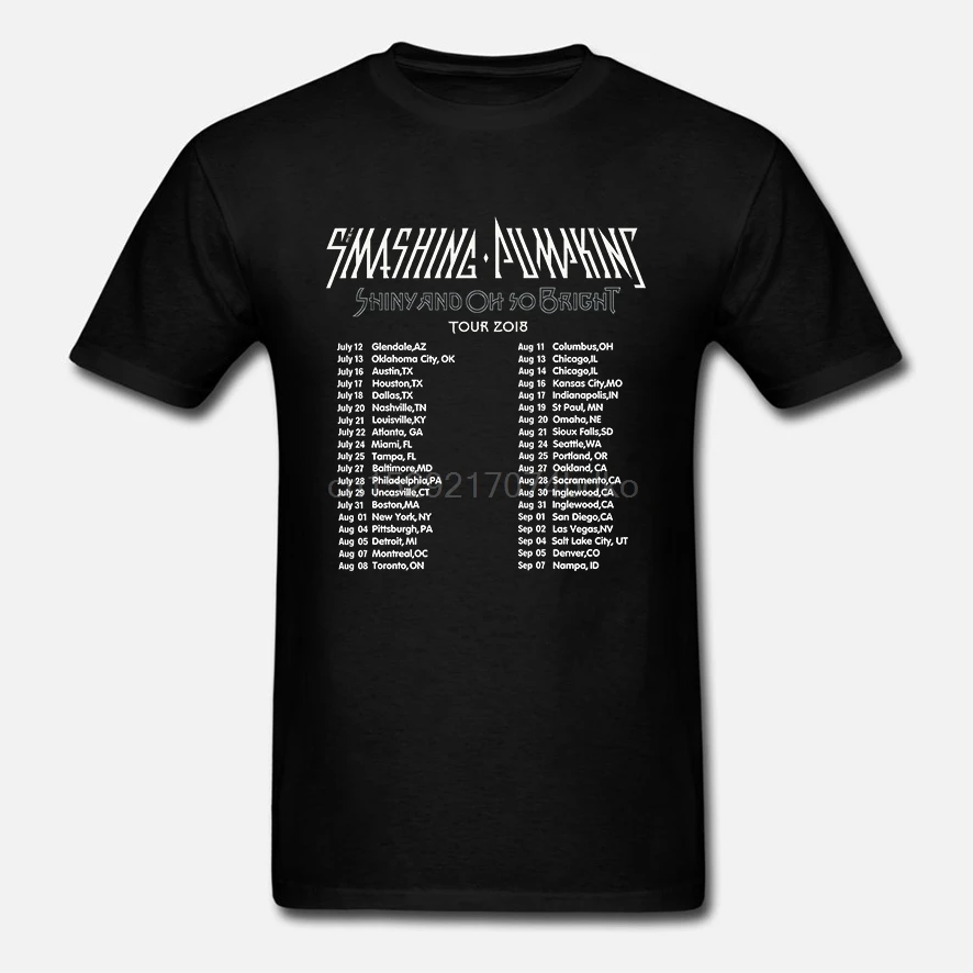 Редкие Smashing Pumpkins Shiny and Oh so Bright tour 2018 футболка S-5XL мужчин и женщин | Мужская одежда