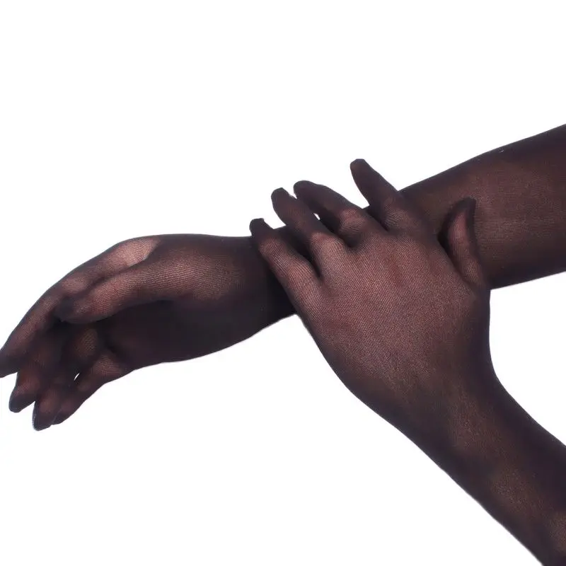 Women Man Thin Seamless Sexy Long High Elasticity Stockings Gloves Transparent Cosplay Etiquette Sunscreen Solid Soft Mittens cycling gloves fingerless gloves fishing gloves sports gloves tactical gloves half finger gloves gym gloves compression gloves warm gloves sunscreen gloves