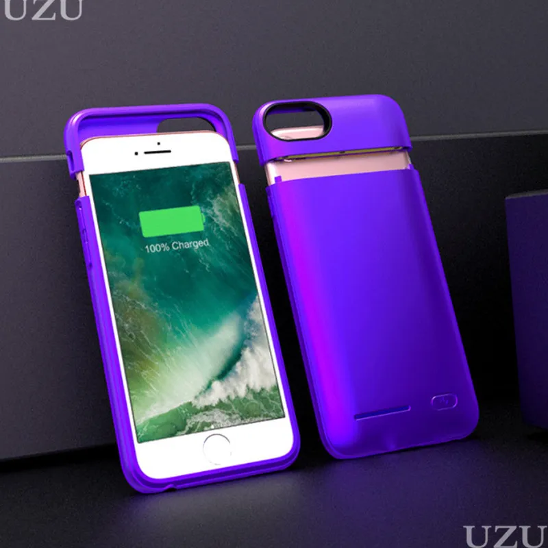

3000mah stand holder charger case for iphone 6 6s 7 8 external magnetic wireless charging for iphone 6 6s 7 8 luxury 2 in 1