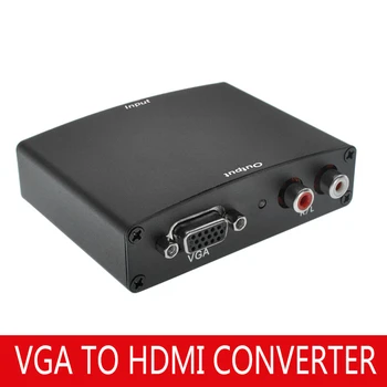 VGA to HDMI HD converter with audio support 1080P HDMI to VGA conversion box VGA to HDMI HD converter displayport to hdmi vga hd convertor white