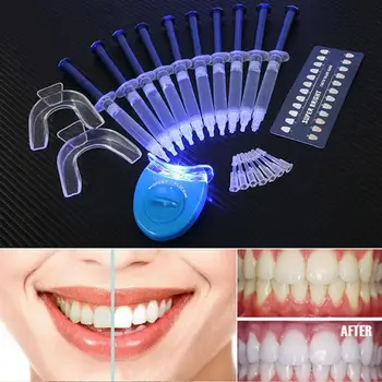 

Pro Teeth Whitening Gel Tooth Whitener with LED Light Dental Oral Bleaching Kit