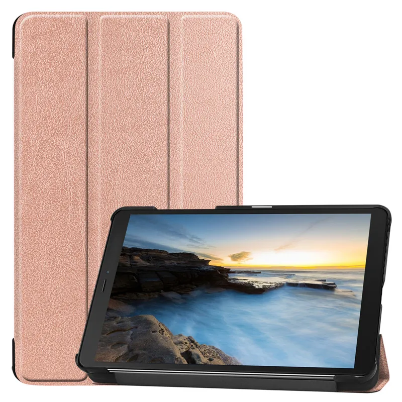 

Funda For Samsung Galaxy Tab A 8.0 2019 Case, Ultra Slim PU Leather PC Hard Back Stand Cover for Samsung T290 T295 SMT290 SMT295
