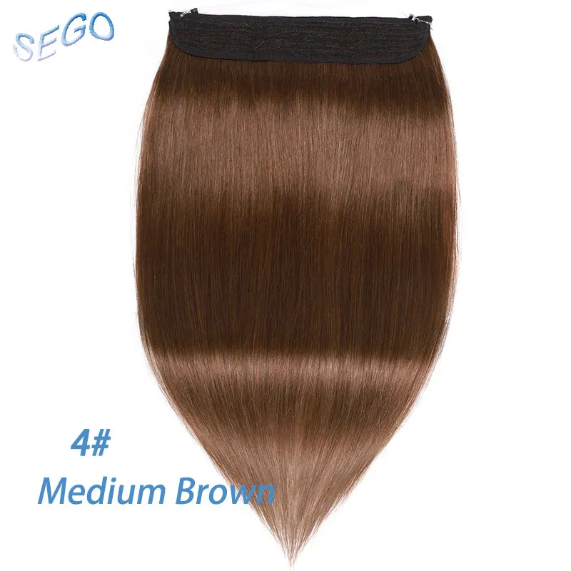 SEGO 1"-22" 90 г-120 г Прямые невидимая проволока волосы для наращивания потайная Рыбная линия шиньоны не Реми настоящие человеческие волосы без зажимов