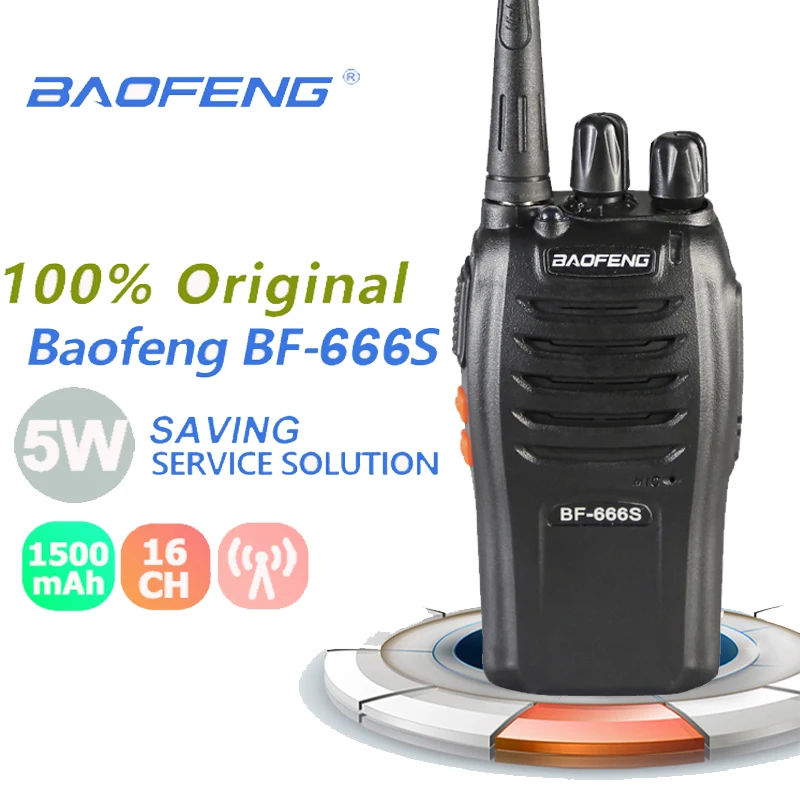 2019 Baofeng BF-666S дешевая рация 5 Вт 16CH UHF400-470MHz портативная любительская радиостанция