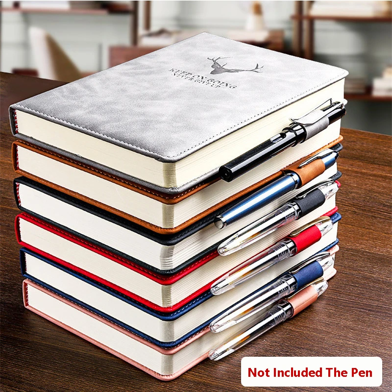 Notas super grossas com 360 páginas material escolar de cera sense couro a5 diário para escritório negócios e trabalho notebook