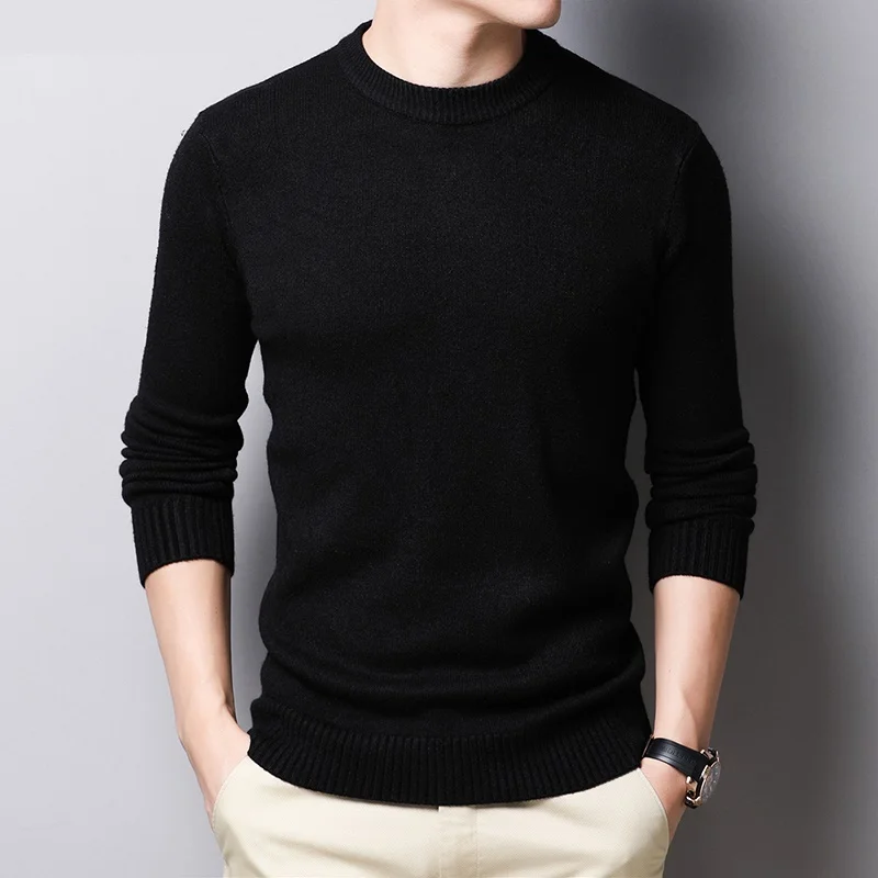 

Male O-Neck Long Sleeve knitted Sweater Men's clothing Fashion Thick Warm Slim Autumn winter Sweaters