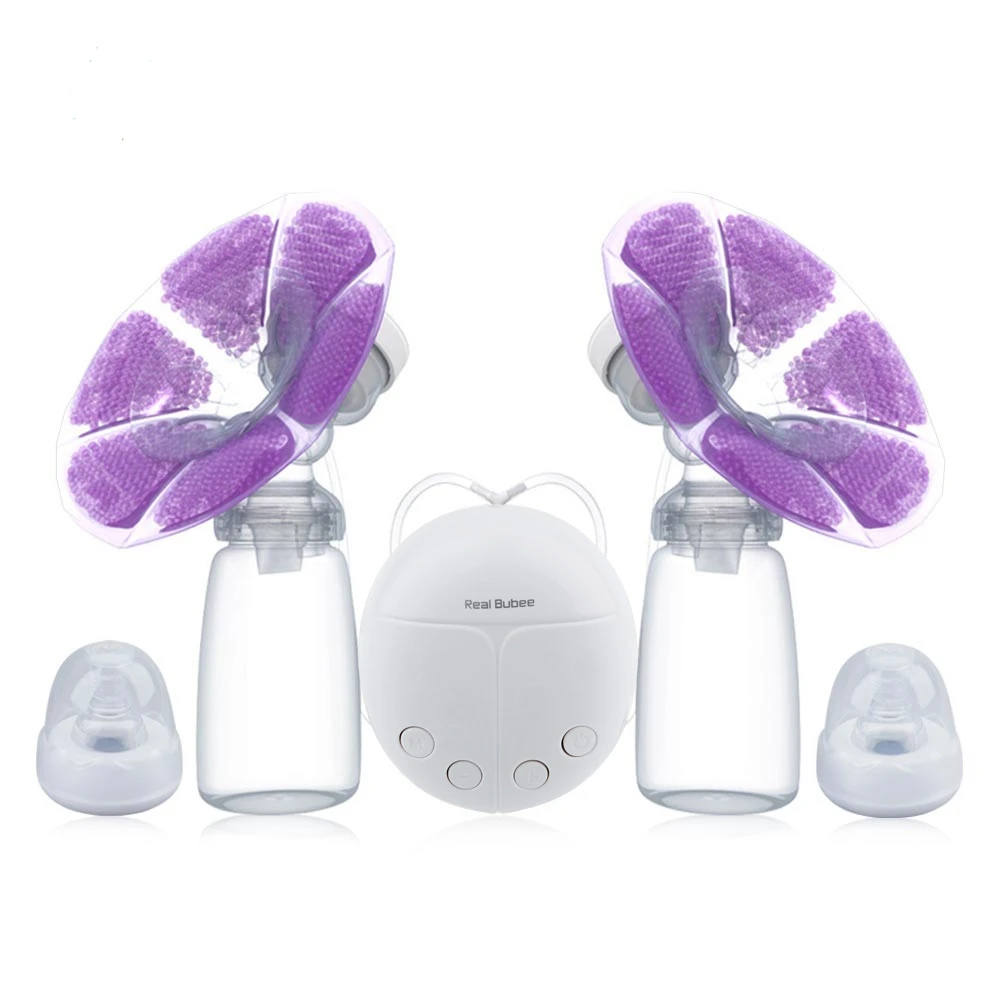 

Powerful Double Intelligent Microcomputer USB Electric Breast Pump with Milk Bottle Cold Heat Pad Nipple
