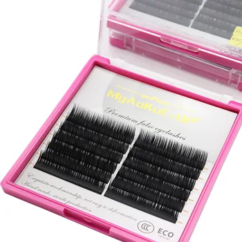 

20 boxes/lotSingle grafted eyelash 12 row box mink hair nano hollow volume volume natural air eyelash false eyelash