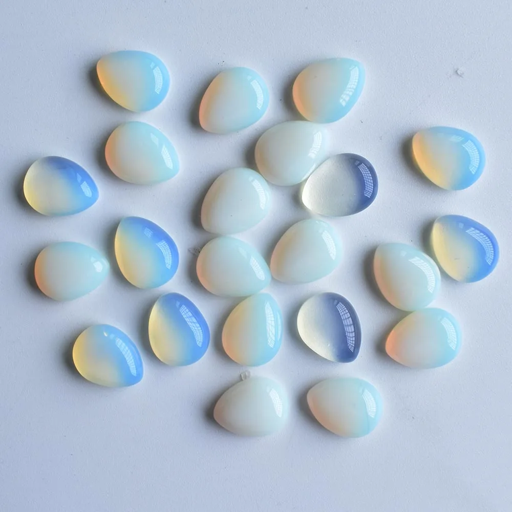 

2020 Hot sell top quality opal stone drop CAB CABOCHON 8x10mm beads for jewelry making 50pcs/lot Wholesale free shipping