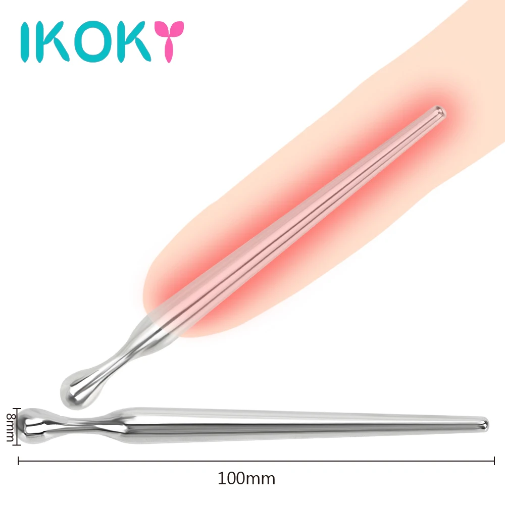 IKOKY Urethral Prince Stretching Stainless Steel SM Penis Plug Horse Stimulate Sex Toys for Men Gay Catheter Sounding Dilator