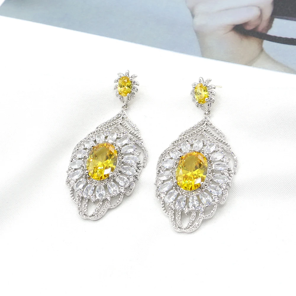 

Gothic Russian Style Crystal Women's Long Earrings Graduation Gift Holiday Gift Big Earrings Ladies Fancy Dress Party Dinner
