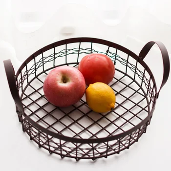 

Nordic home wrought iron storage basket office supplies snacks debris bread storage box WY615