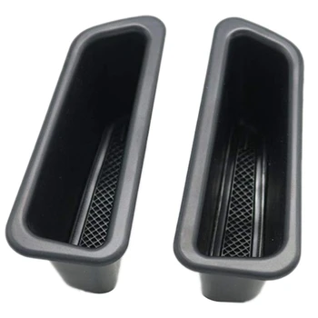 

2 Pcs Black Front Door Container Side Storage Box Handle Armrest Phone Container for Volvo S60 2009-2017 V60 2009-2017