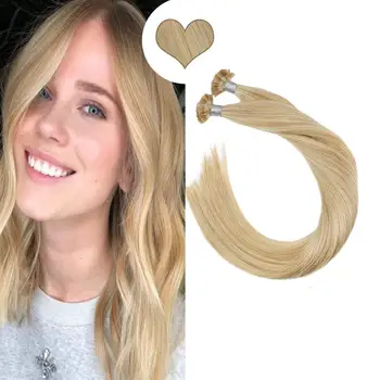 

Ugeat Pre-Bonded Hair Extensions Human Hair Omber&Highlight Color Hair 14-24" Non-Remy Human Hair Extensions 50-100G/Set