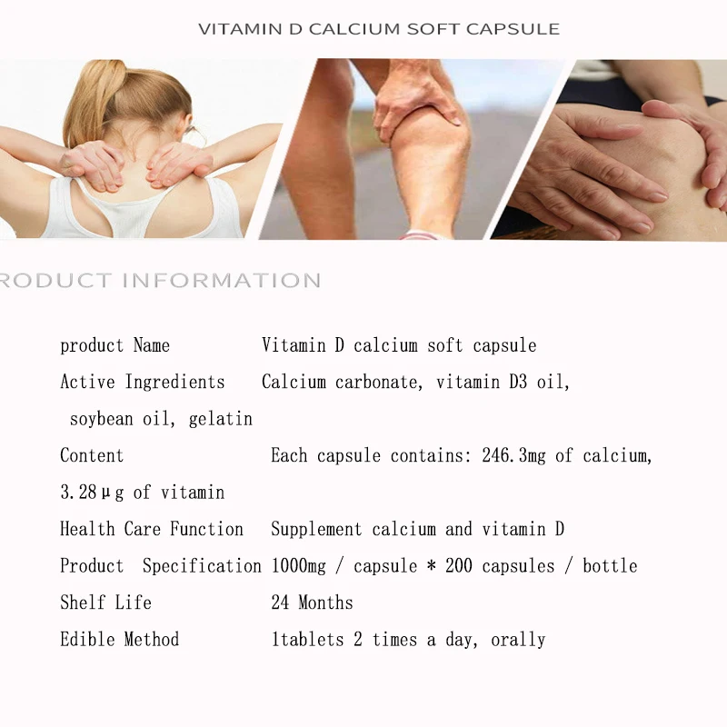 3 bottles/600 pcs Calcium + Vitamin D3 500mg Support Healthy Bones Multi Vitamins Strength General Health Vitamin D3 3 bottles/600 pcs Calcium + Vitamin D3 500mg Support Healthy Bones Multi Vitamins Strength General Health Vitamin D3