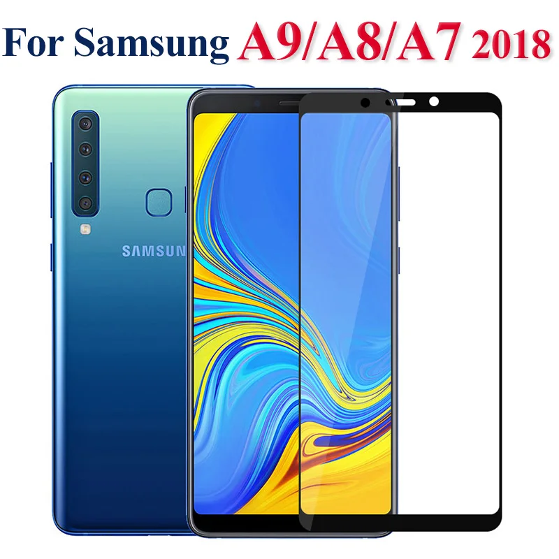 Закаленное стекло для Samsung A9 A7 2018 A6 A8 Plus полноэкранная защита Galaxy A5 2017 J6 защитная