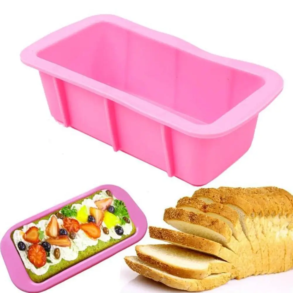 

Loaf Pan Mould Silicone Rectangle Toast Bread Cake Bakeware Baking DIY Loaf Mold Stick Pastry Kitchen Pan Baking Non Mould G0K1