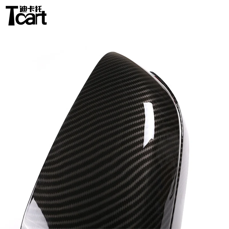 Tcart 2Pcs Carbon Fiber Car Styling Rear View Mirror Cover Accessories For BMW 3 Series G20 Replacement Rearview Mirror Cap