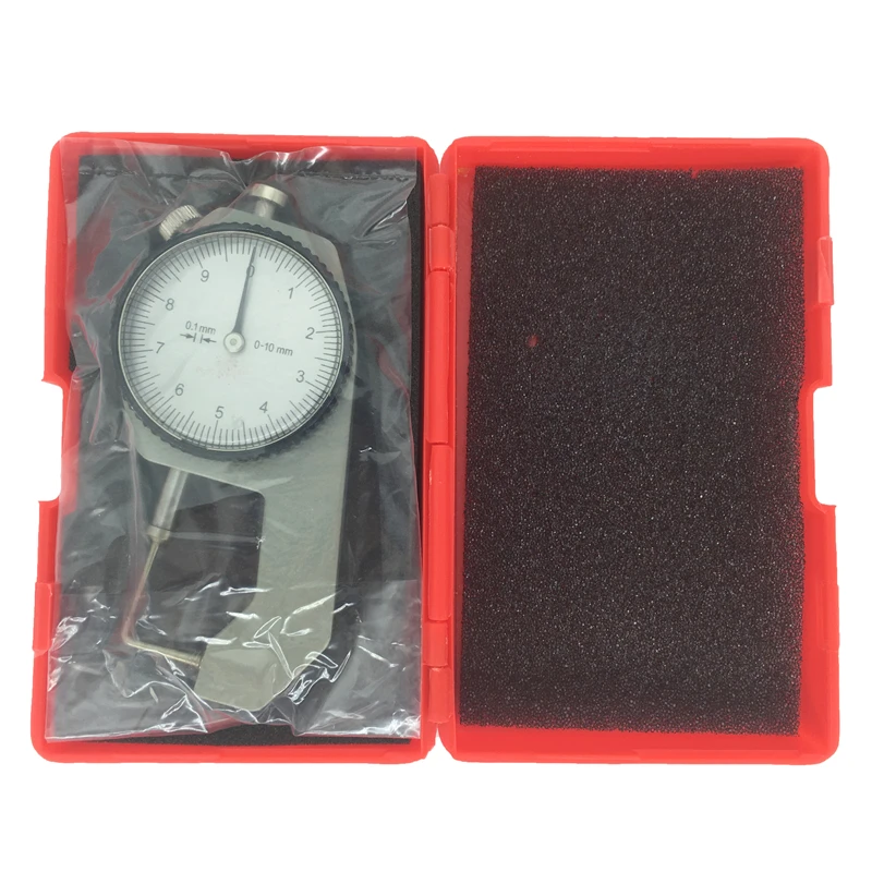 Dial Thickness Gauges 0-10mm/20mm 0.1mm Precision Aluminum Alloy Leather Paper Width Meter Tester