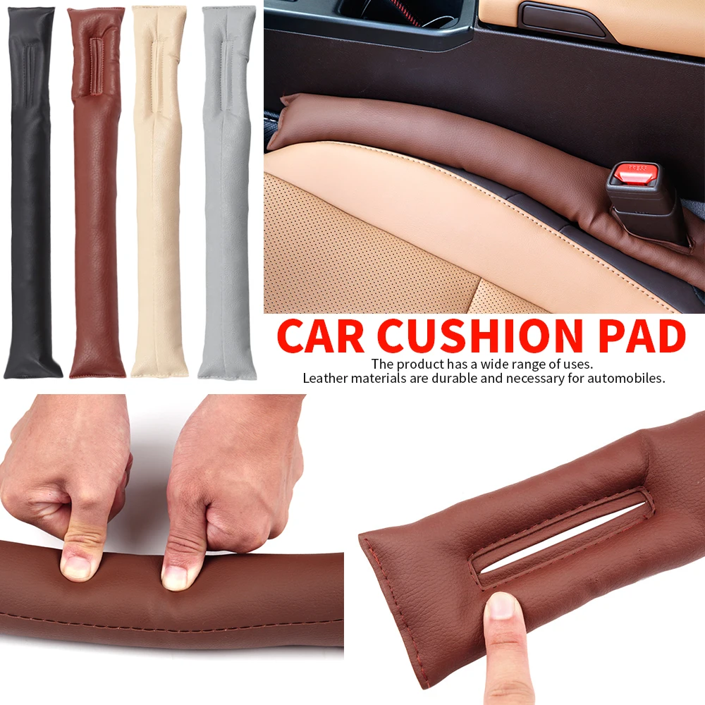 

PU Leather Car Seat Cushion Free Shipping Crevice Gap Stopper Leakproof Protector Car Seat Cushion Pad Grey Black Beige Brown