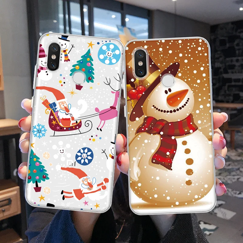 

Merry Christmas tree For Xiaomi Redmi 3 3S 4 4A 5 Plus 6 6A 7 S2 Note 4X 5 6 7 Pro For Xiaomi Mi A1 5X A2 6X F1 Cartoon TPU Case