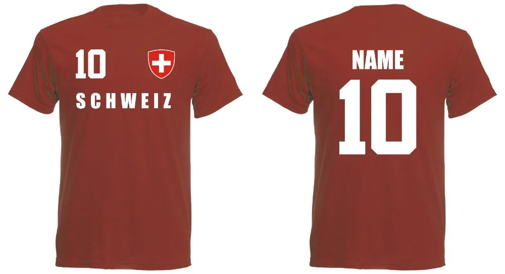 Новинка 2019 года модная футболка разных цветов Schweiz Suisse Soccers Kinder с надписью Footballerl +