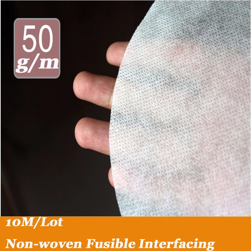 

10M/Lot DIY Sewing Non-woven Fusible Interfacing Cloth-lined entretela adhesiva Interlining 50g/m