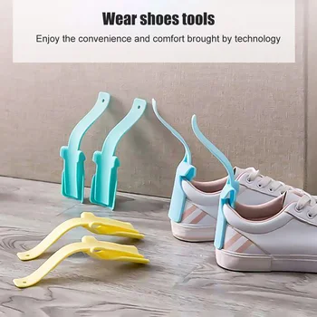 

1 Pcs Lazy Professional Shoehorn 17.5 cm Plastic Shoe Horn Spoon Easy Shoehorn Shoes Lifter Tool Flexible Sturdy Slip 2020 New