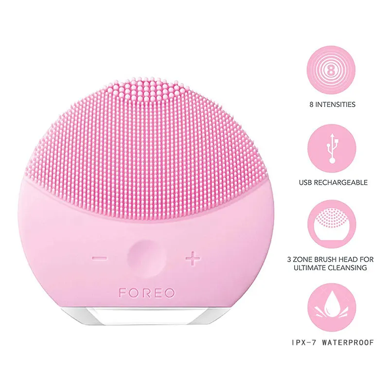 Foreo Luna Mini 2 Limpieza Очищающая щетка для лица Foreo Luna силиконовая электрическая щетка для лица настоящий FOREO логотип Usb Водонепроницаемый