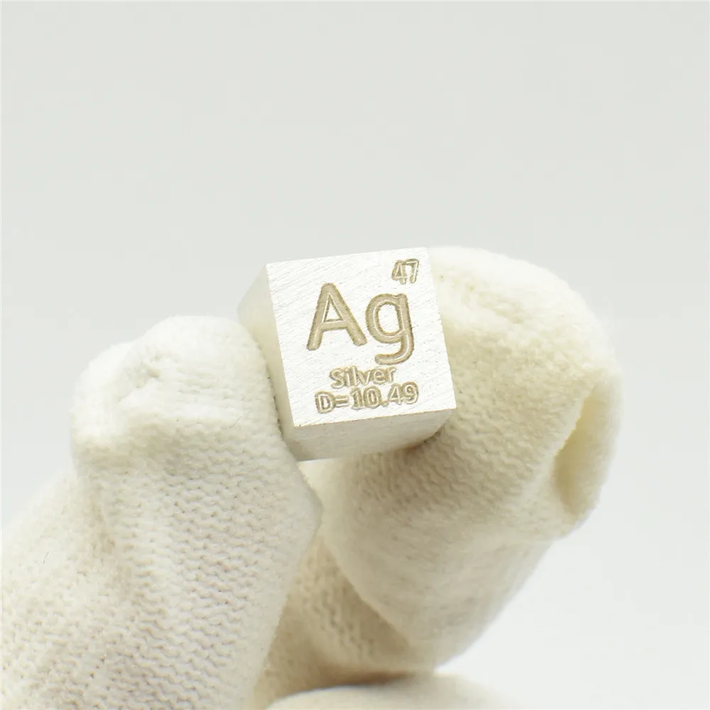 

Silver Cube Metal Element Argentum Ag Collection Target Science Experiment 99.9% 10x10x10mm Ag Research Development Monetary