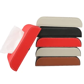 

B-LIFE ectangular PU Leather Tissue Box Cover Holder Modern Square Facial Tissue Holder Case Dispenser for Home and Car Decorate