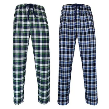 

Unisex Pajamas Pants Men Women Plaid Trousers Loose Casual Sleep Bottoms Sleepwear Pants Plaid Sleep Bottoms