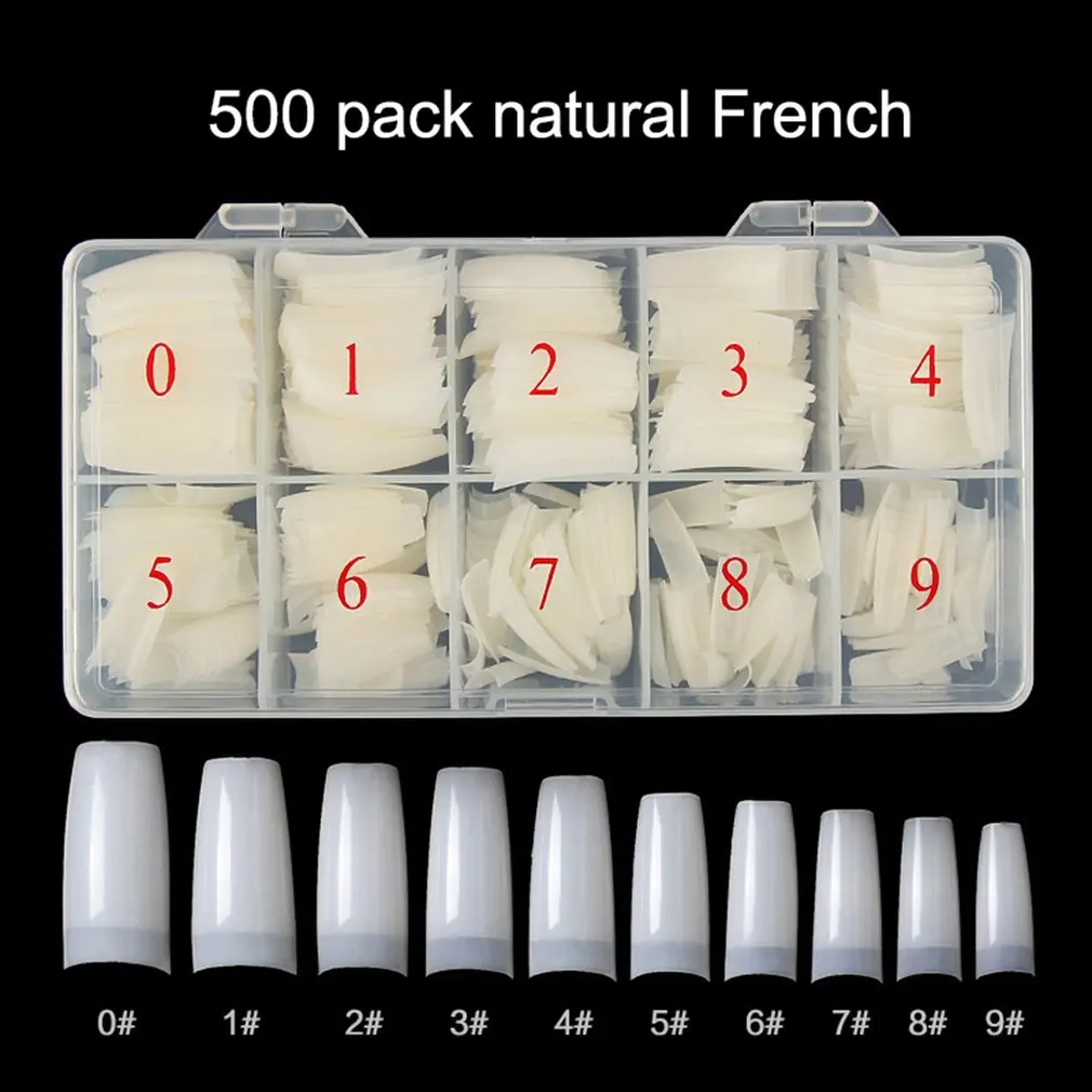 

French Natural Light Boxed Full Patch Half Patch Beauty Makeup Fake Nail Cover