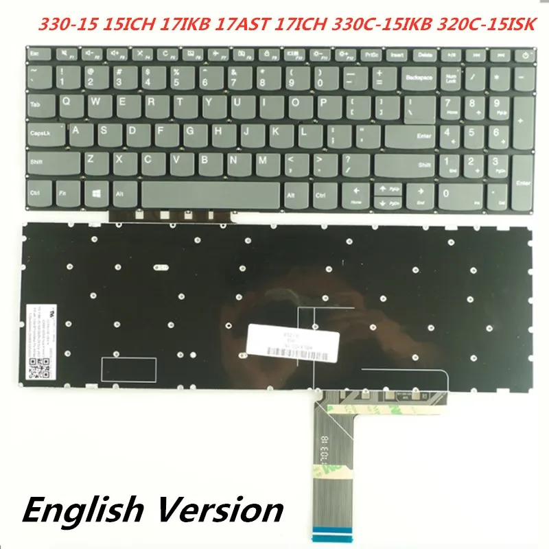 Ноутбук английская клавиатура для lenovo 330-15 15ICH 17IKB 17AST 17ICH 330C-15IKB 320C-15ISK ноутбук замена макета клавиатуры