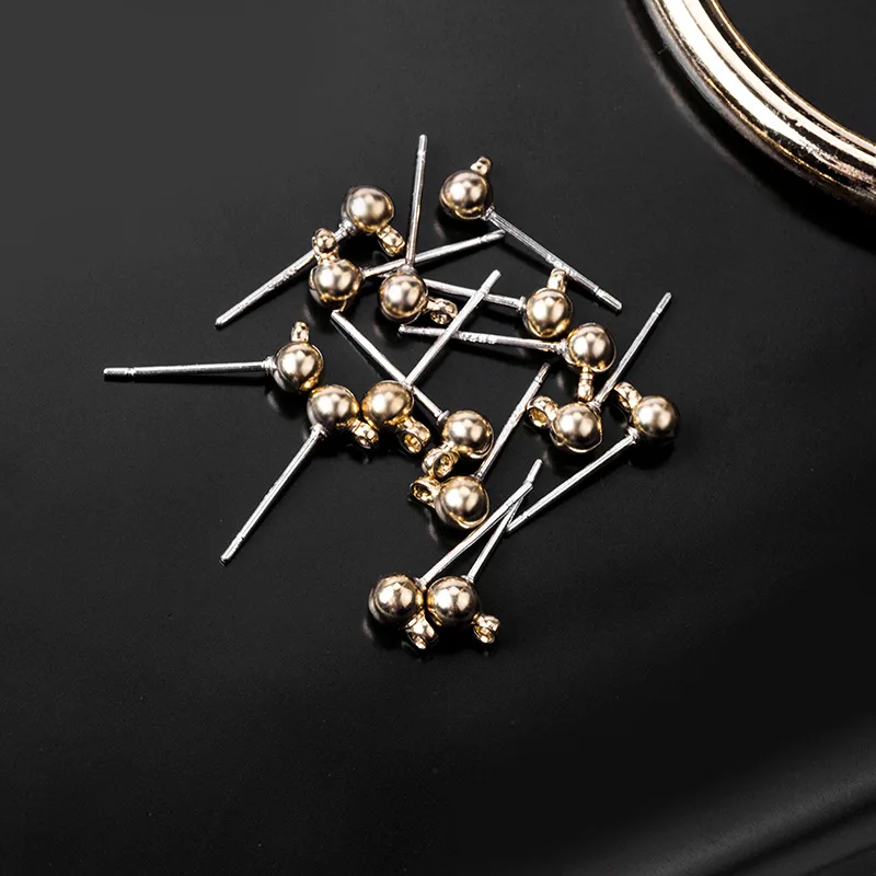2Pcs/Lot Silver Needle Ear Nail Earring DIY Accessories Anti-allergy Manual Material Wholesale | Украшения и аксессуары